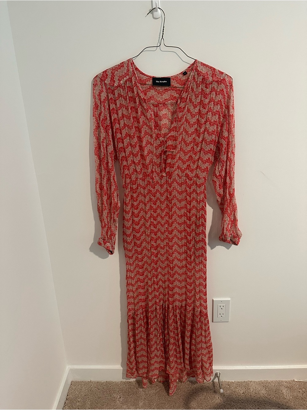 The Kooples Red Dress Pattern - Picture 6 of 7